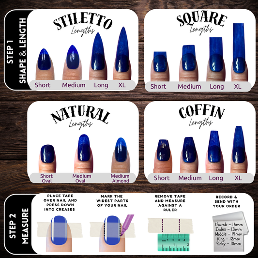 Gothic Faux Piercing Press-On Nails – Spiked & Chained Alt Design (10pcs, Customisable)