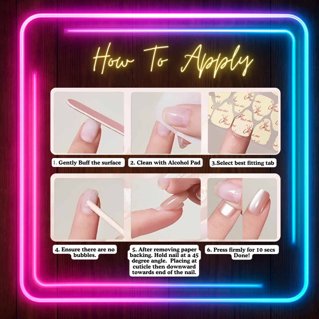 Extra Sticky Tabs for Press-On Nails – Reusable Nail Adhesive Sheets (1, 3 or 5 Pack)