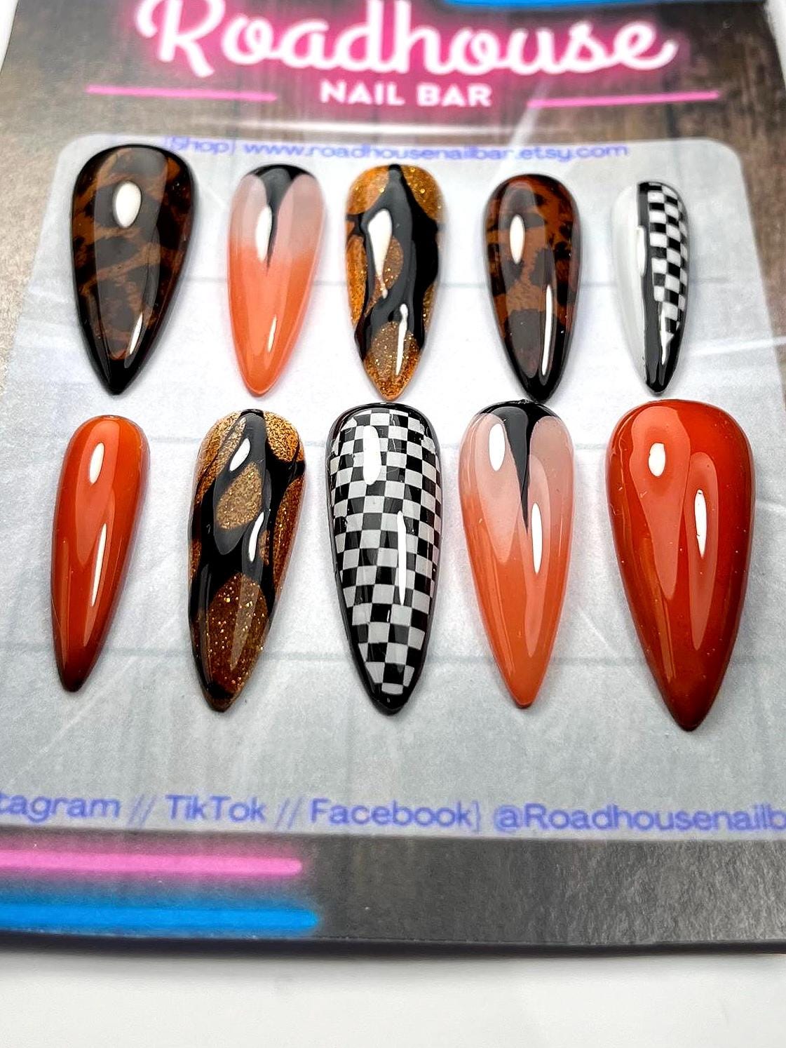 Loose Control Concert Press-On Nails – Punk Rock Glam 10pc Set