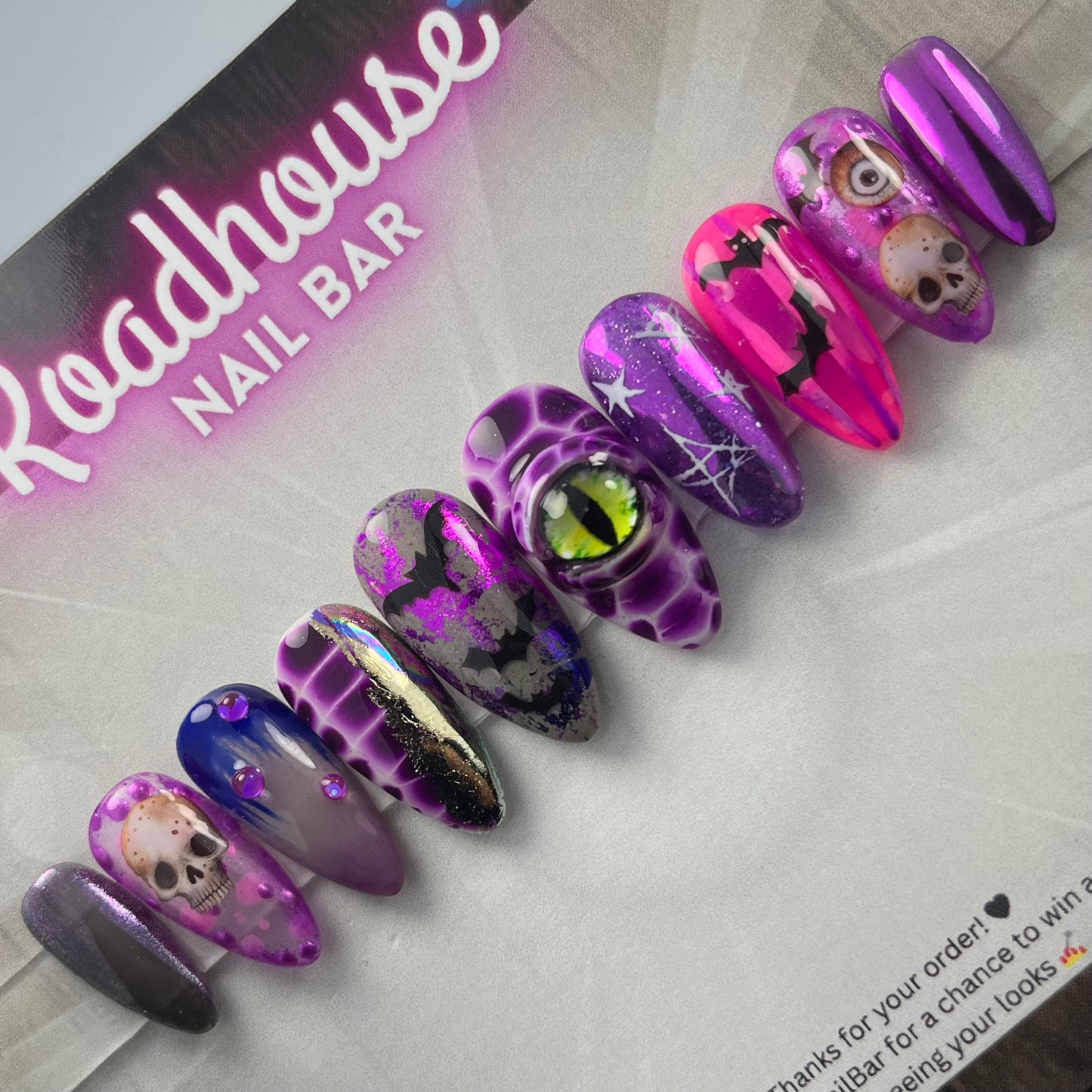 Monster Girl Nail Set Press-On Nails | Creepy Eye Nail Set