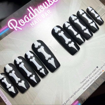 Gothic Bone Press-On Nails 10pc set