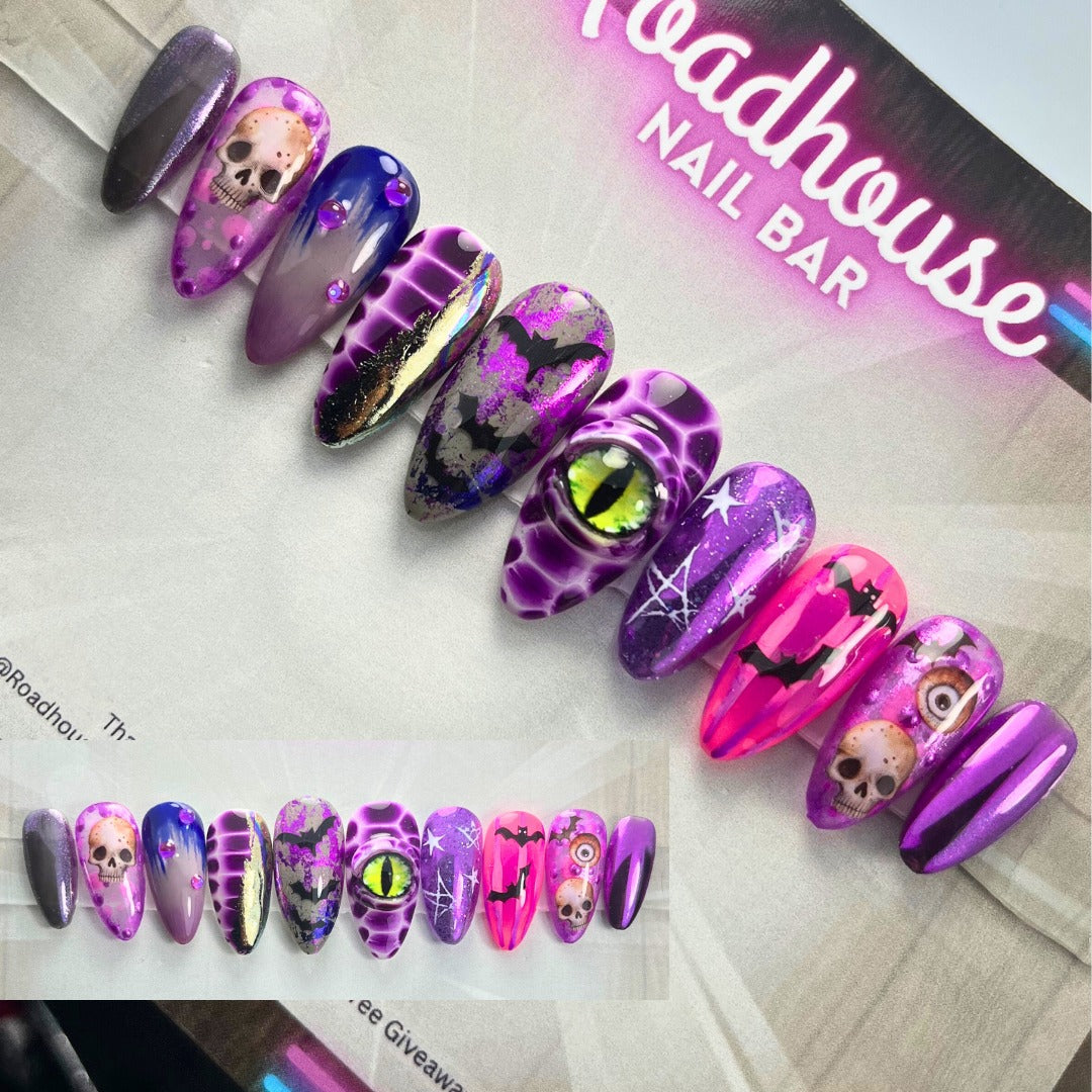 Monster Girl Nail Set Press-On Nails | Creepy Eye Nail Set