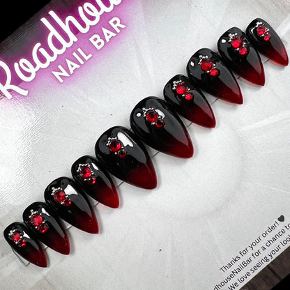 Blood Drip Press-On Nails | Gothic Dripping Blood Alternative Nail Set