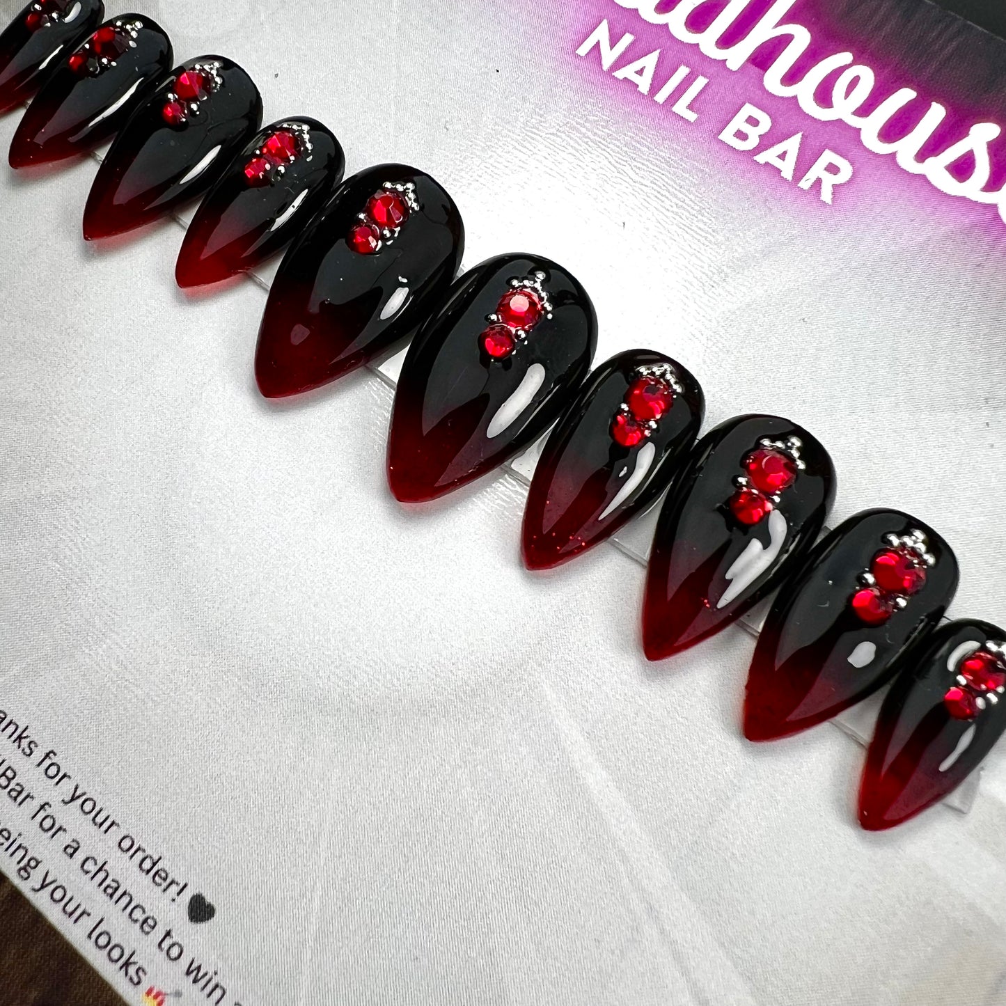 Blood Drip Press-On Nails | Gothic Dripping Blood Alternative Nail Set