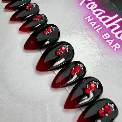 Blood Drip Press-On Nails | Gothic Dripping Blood Alternative Nail Set