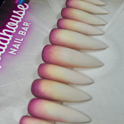 Nosferatu Ombre Press-On Nails – Gothic Sunset Vampire Gradient