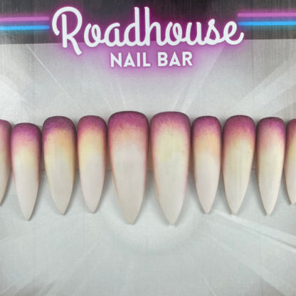 Nosferatu Ombre Press-On Nails – Gothic Sunset Vampire Gradient