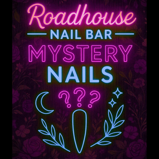 Set of 10 Hand-Painted Gel False Nails in Your Chosen Size + Shape – Mystery Mani Edition