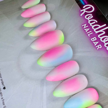 Pastel Aura Press-On Nails | Airbrush Rainbow Dream Nails