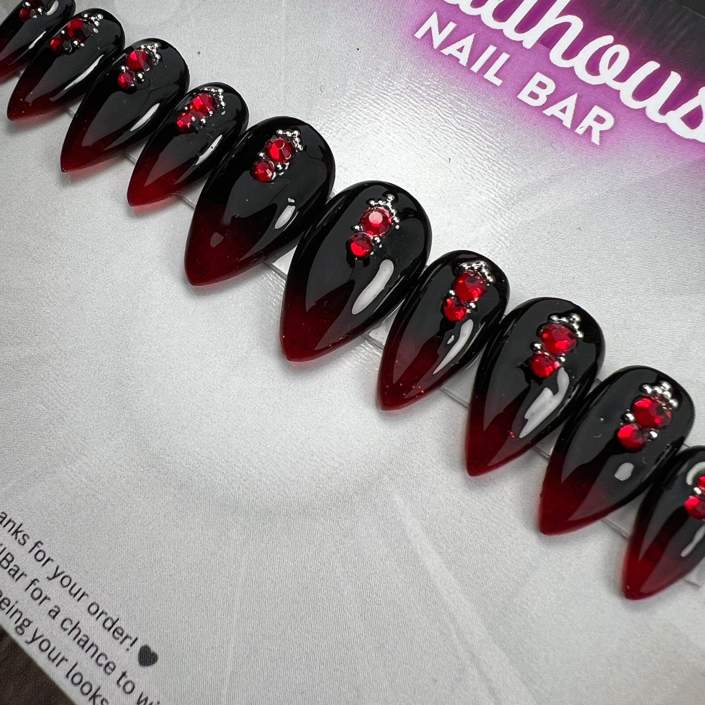 Blood Drip Press-On Nails | Gothic Dripping Blood Alternative Nail Set