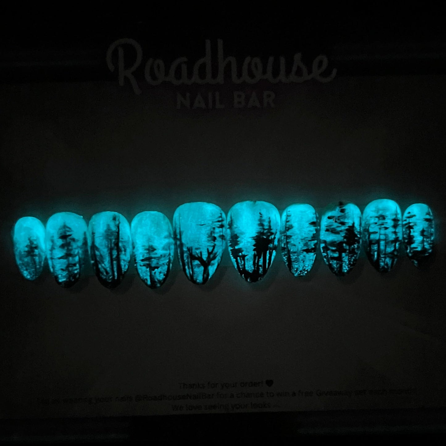 Whispering Pines | Glow in the Dark Forest Press-On Nails