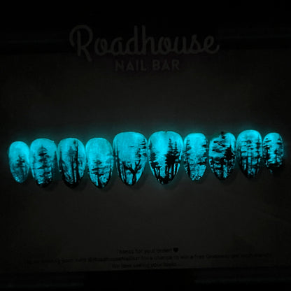 Whispering Pines | Glow in the Dark Forest Press-On Nails