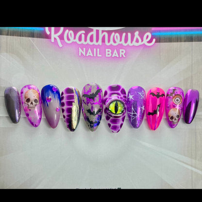 Monster Girl Nail Set Press-On Nails | Creepy Eye Nail Set