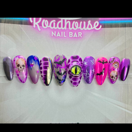 Monster Girl Nail Set Press-On Nails | Creepy Eye Nail Set