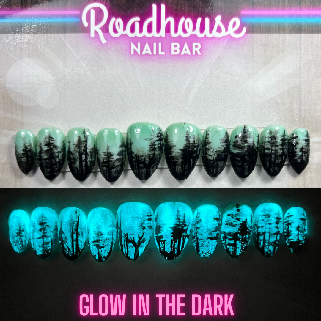 Whispering Pines | Glow in the Dark Forest Press-On Nails