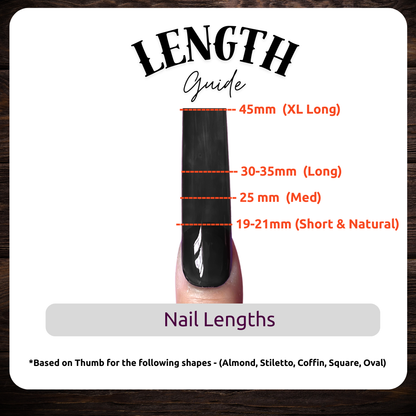 Black Glitter Star Press-On Nails – Gothic Halloween Celestial Design, Hand-Painted Sparkly Reusable False Nails UK