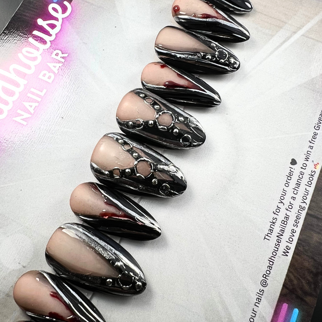 Blood Oath | Vampire Assassin Armor Press-On Nails