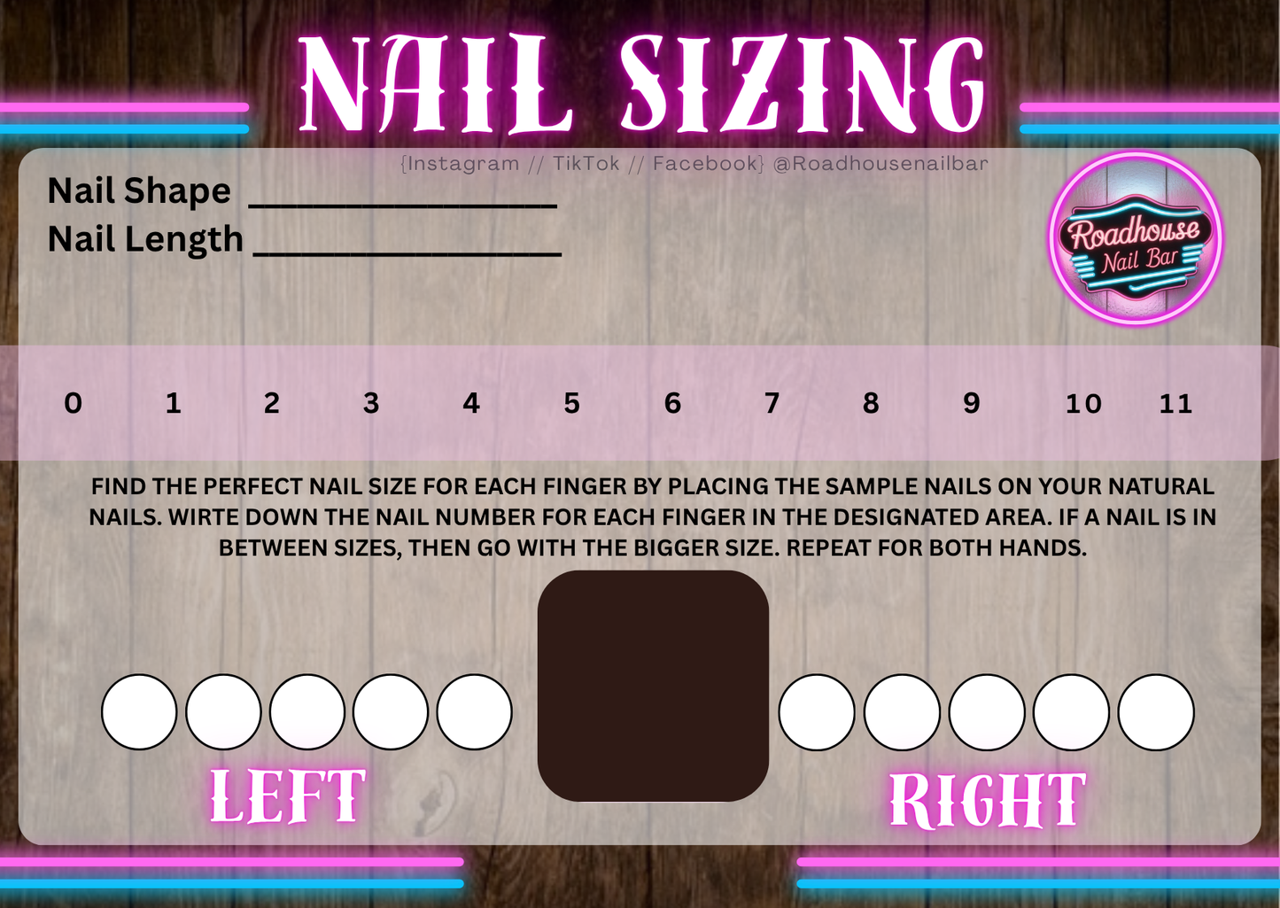 🖤 Press-On Nail Sizing Kit – Find Your Perfect Fit